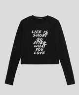 ライフセミウォーマークロップTシャツ