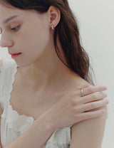 26SS★ [Premium Plating] Essence AB(W) Heart Bubble Ring