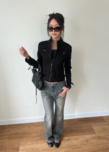 grey low wash denim