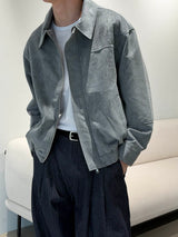 Suede short blouson(3color)