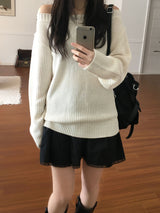 ネフオフショルダーニットウェア (3color)