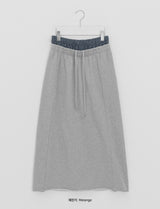 Wilke Cut Banding Long Skirt