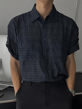 ASCLO Breeze Grid Roll Up Check Shirt (3color)