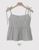 Stripe Flare Sleeveless Blouse (3color)