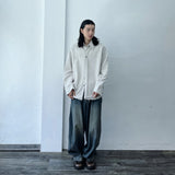 Raw-Hem Drop-Shoulder Shirt
