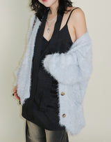 Featheryan Rouge Long Angora Cardigan