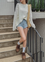 Dear Damage Denim Shorts