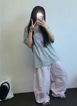 トラック3 ラインバルーンナイロンパンツ 🎀🩷🤍🖤🧸6カラー