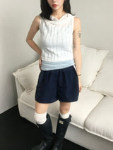 Sophie Drape Hoodie Sleeveless top (2c)
