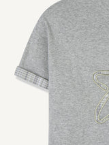 チェックスターワッペンTシャツ