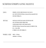 SURFER STRIPE LONG SLEEVE_WHITE