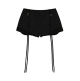 Micro Wool Shorts / Black