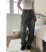 Wild High-Waist Leopard Wide Long Pants (One Color)