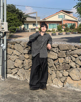 ドレープベルティドワイドスラックス