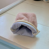classic pouch_fur babypink