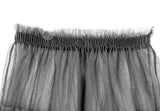 オーミンティアードフリルレイヤードチュールミディスカート