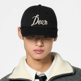 UNISEX Dear フェルトワッペンボールキャップ  [BLACK]