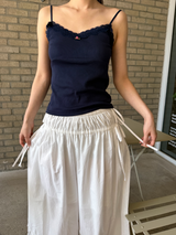 pure frill ribbon pants