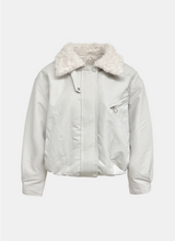 Ash Signal Faux-Fur Collar Padded Jumper
