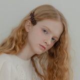 スクエアシャリングヘアピン(DEEP BROWN)