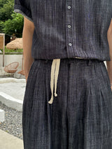 オリンリネンツータックワイドデニム