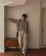 Soven Linen Two-Tuck Banding Pants