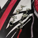 Cubic heart planet Earring [black]
