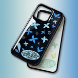 Flower Blooms Epoxy Phone Case (Blue-BK)