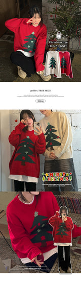 クリスマスルックツリーニットウェア