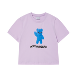 25SS エイリアンベアクロップショートスリーブTシャツ ライトパープル
