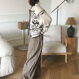 Nelz Corduroy Snap Wide Pants