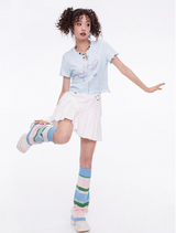レトロプリント半袖Tシャツ