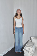 EYELET TANKTOP - WHITE