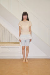 KIRI SKULL EYELET TOP (LEMON)