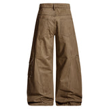 Indian Belted Denim Wide Pants
