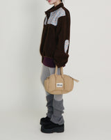 Femme Flower Pattern Quilted Fleece Long Sleeve T-Shirt (Button Detail)