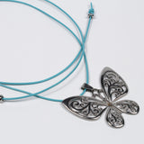 mint butterfly necklace