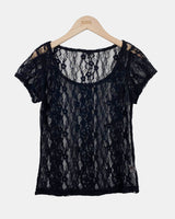 Obnin Lace Short Sleeve T-Shirt