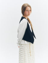 Square Frill Blouse (White)