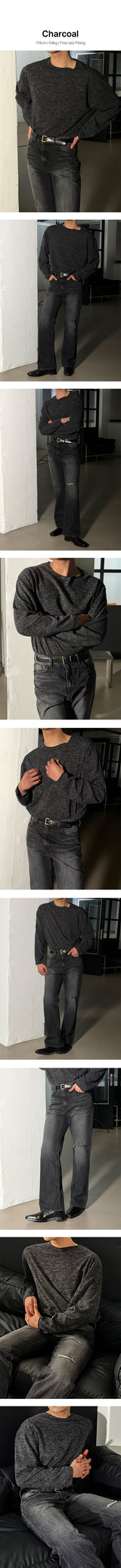 [Unisex] Cutting knit long sleeves(4color)