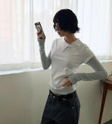 UNBAL COLLAR TEE