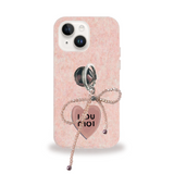 Present series KNIT LOVE : Pink phonecase (not including ring tok, only case)