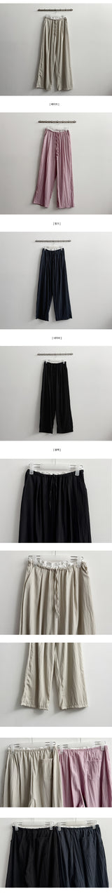 Ike cooling カラーバンディングワイドパンツ