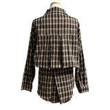 ルークウエストポイントチェックロングシャツ