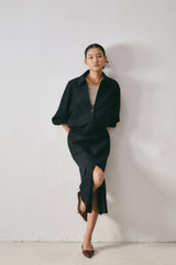 Classic Zip-up Blouson Jacket_Navy