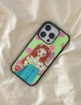 【MADE】Dot Kitsch Girl Glass Bumper Case