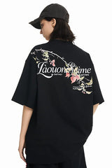 フローラルブランチプリンティドTシャツ