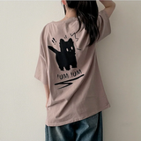 Surprised cat loose fit short sleeve