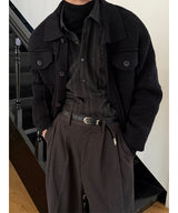 [F/W] Wool padding knit trucker jacket(4color)