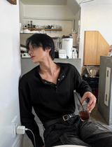 ファビエンコーデュロイヘンリーネック